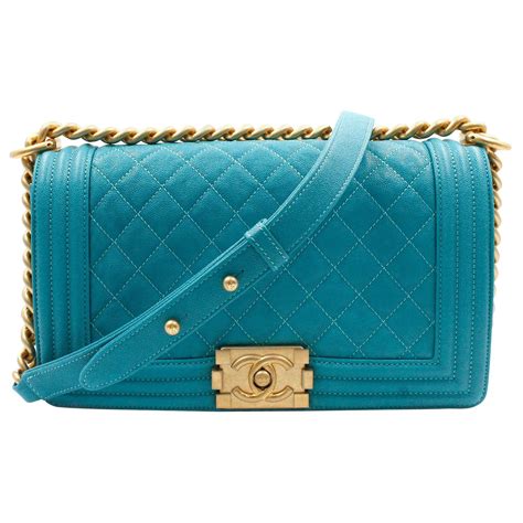 teal chanel boy bag|Chanel boy original.